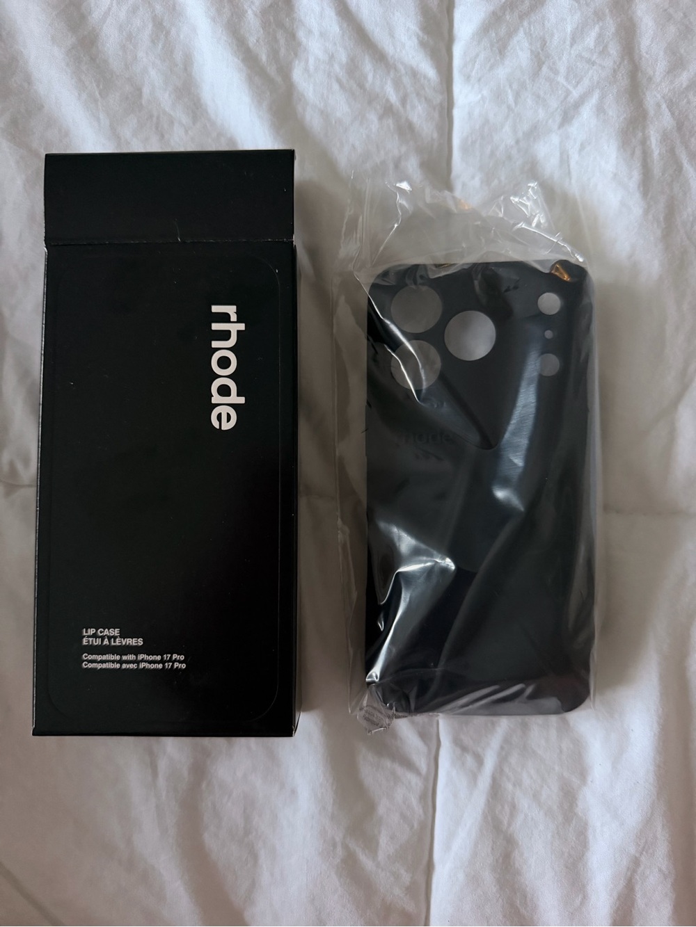 RHODE Black Soft-Touch iPhone Case with Packaging - Picture 2 of 2
